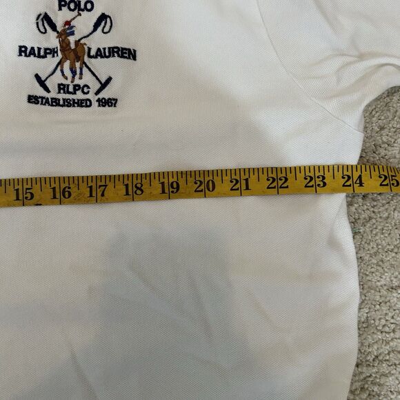 VTG Ralph Lauren Polo Shirt Men's Size XL White Crest RLPC Embroidered Pony 90s - Picture 5 of 7
